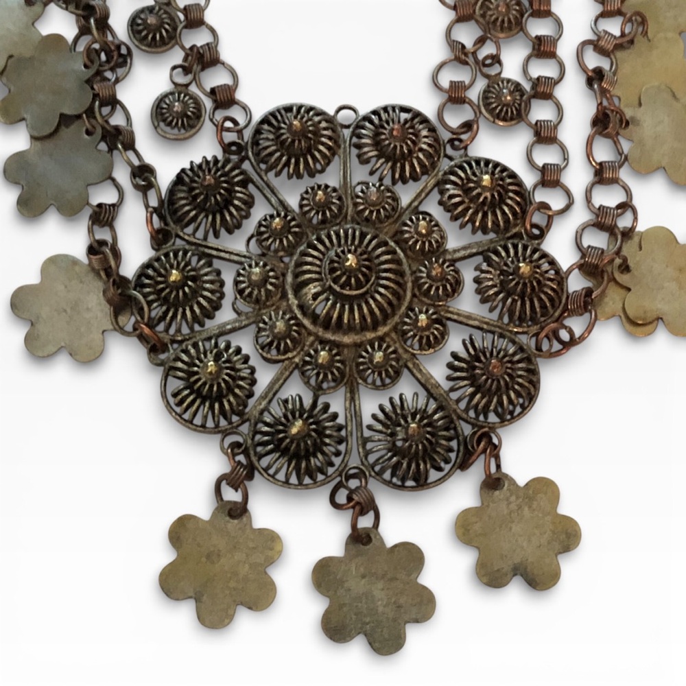 Vintage Kuchi-Inspired Layered Cbain Necklace - Picture 3 of 5